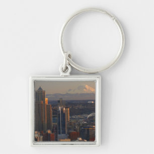 Porte-clés Vue aérienne de l'horizon 2 de ville de Seattle