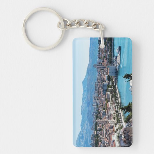 Porte-clés Vue aérienne du front de mer de la ville de Split, (Devant)
