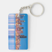 Porte-clés Vue bleue d'heure de Seattle du centre (Dos)