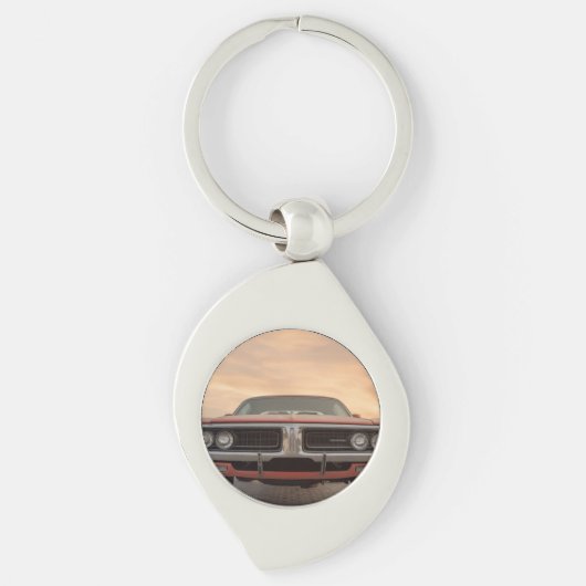 Porte-clés Vue coucher de soleil vintage (Devant)