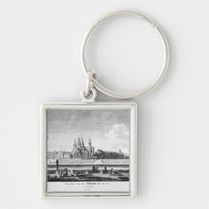 Porte-clés Vue d'abbaye de Cluny