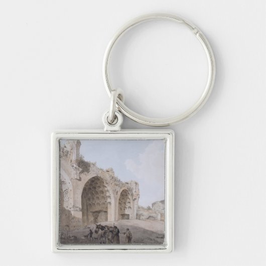 Porte-clés Vue dans le forum romain (le temple de la paix) (Devant)