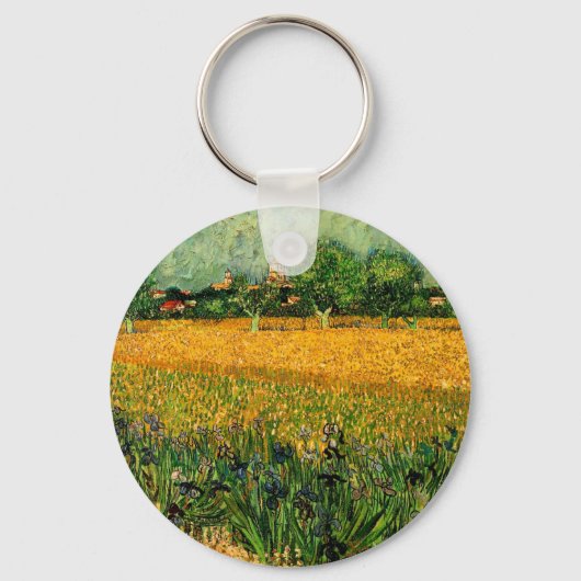 Porte-clés Vue d'Arles avec des iris par Vincent van Gogh (Recto)