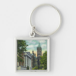 Porte-clés Vue de campus de Syracuse U montrant l'université