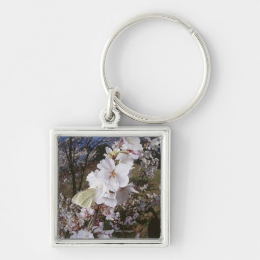 Porte-clés Vue de Fisheye de papillon sur la fleur (Devant)