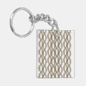 Porte-clés Vue de fond d'une grille de maillage métallique cr (Devant gauche)