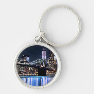 Porte-clés Vue de la réflexion de pont de Brooklyn de New