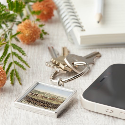 Porte-clés Vue de l'amphithéâtre romain, Vérone, b gravé (Côté)