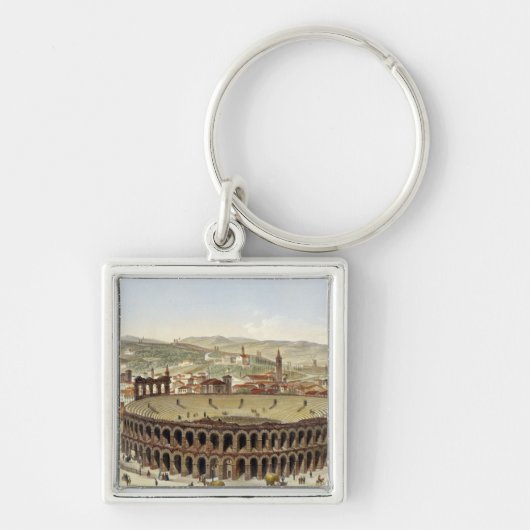 Porte-clés Vue de l'amphithéâtre romain, Vérone, b gravé (Devant)