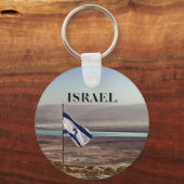Porte-clés Vue de Masada avec le drapeau israélien (Recto)