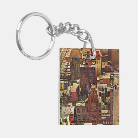 Porte-clés Vue de New York par John Falter (Devant gauche)