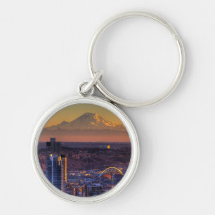Porte-clés Vue de paysage urbain de Seattle du centre, le