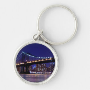 Porte-clés Vue de pont de Manhattan la nuit