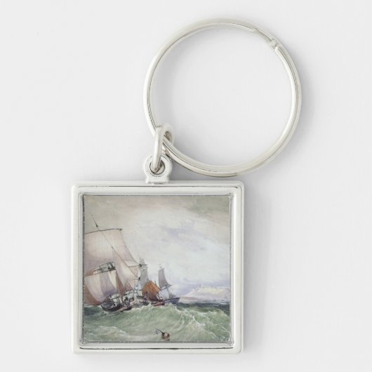 Porte-clés Vue de Scarborough, avec Collier Brig (Devant)