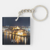 Porte-clés Vue de Trois villes à Malte la nuit (Dos)