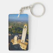 Porte-clés Vue Depuis La Tour, San Gimignano, Sienne, Toscane (Dos)