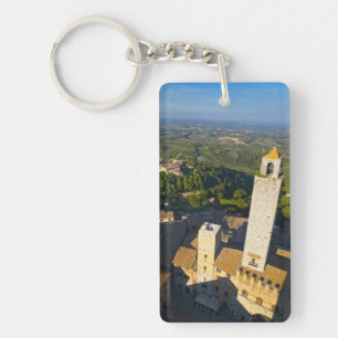 Porte-clés Vue Depuis La Tour, San Gimignano, Sienne, Toscane