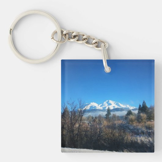 Porte-clés Vue d'hiver à Mount Shasta, CA (Devant)