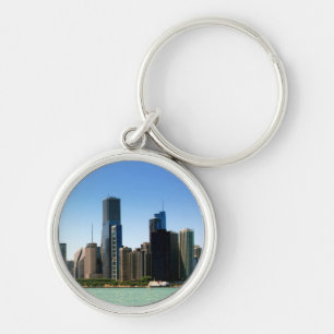 Porte-clés Vue d'horizon de Chicago par le lac Michigan
