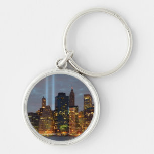 Porte-clés Vue d'horizon de ville dans la nuit