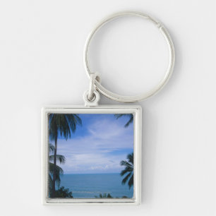 Porte-clés Vue d'horizon d'océan de terre