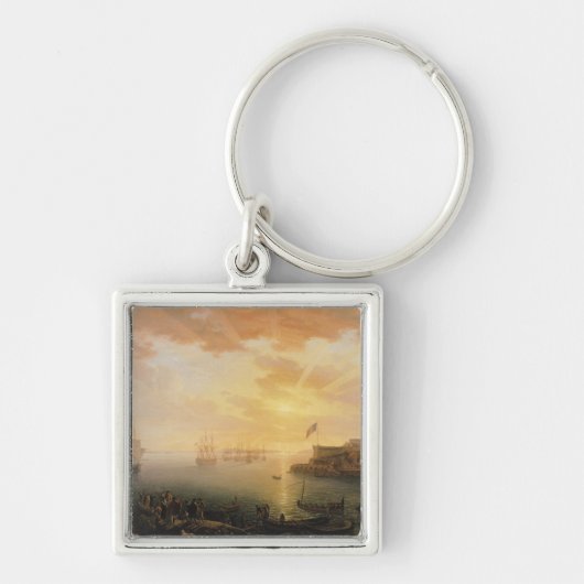 Porte-clés Vue du port de Brest, 1796 (Devant)