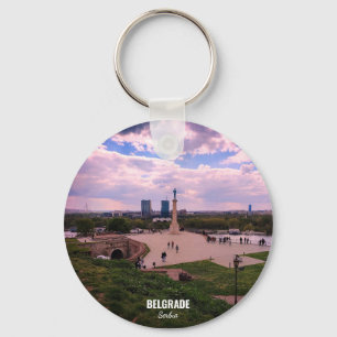 Porte-clés Vue panoramique de Belgrade depuis Kalemegdan