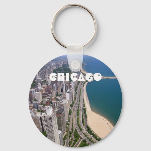 Porte-clés Vue panoramique de Chicago (Recto)