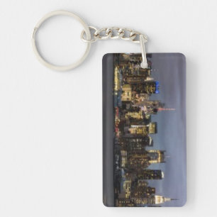 Porte-clés Vue panoramique de début de soirée de Manhattan