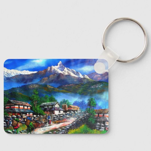 Porte-clés Vue Panoramique De L'Everest Mountain Nepal (Recto)