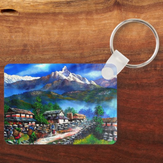 Porte-clés Vue Panoramique De L'Everest Mountain Nepal (Recto)