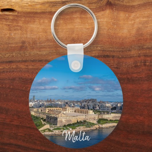 Porte-clés Vue panoramique de Sliema à Malte (Verso)