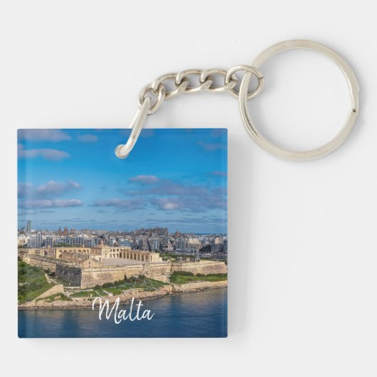 Porte-clés Vue panoramique de Sliema à Malte (Dos)