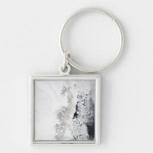 Porte-clés Vue satellite de la côte orientale de Greenlan