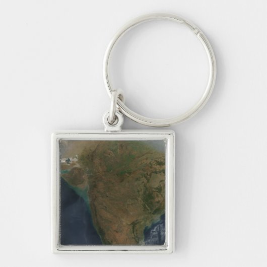 Porte-clés Vue satellite de l'Inde centrale (Devant)