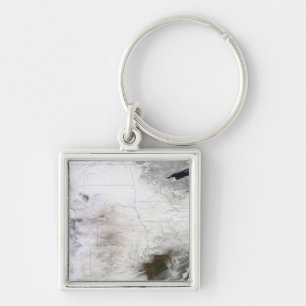 Porte-clés Vue satellite d'une tempête massive d'hiver