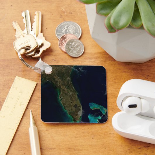 Porte-clés Vue Satellite Sur La Floride. (Bureau)