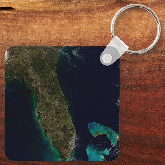Porte-clés Vue Satellite Sur La Floride. (Verso)
