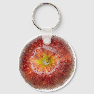 Porte-clés Vue supérieure de la pomme rouge