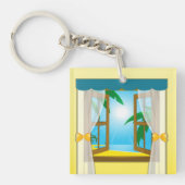 Porte-clés Vue sur la plage d'été (Devant)