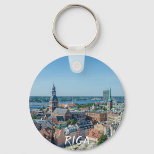 Porte-clés Vue sur le centre ville de Riga d'en haut
