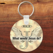 Porte-clés W.W.J.D Que ferait Jésus ? (Recto)