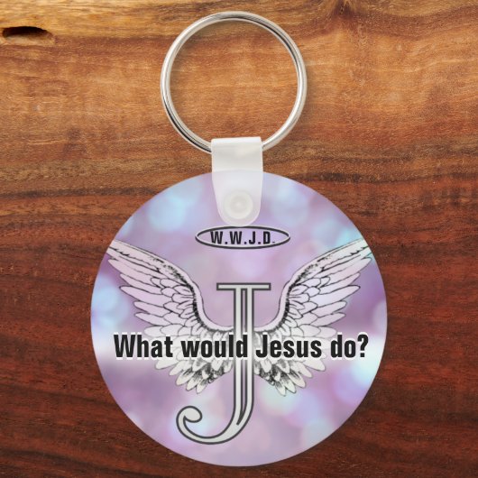 Porte-clés W.W.J.D Que ferait Jésus ? (Verso)