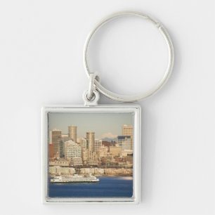 Porte-clés WA, Seattle, ligne d'horizon de Seattle et baie d'