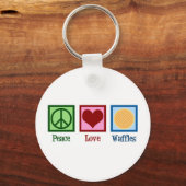 Porte-clés Waffles Peace Love (Recto)