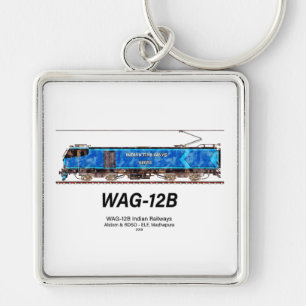 Porte-clés WAG-12B Locomotive. Train de marchandises des chem