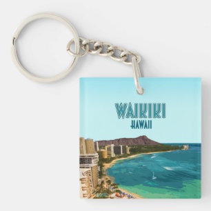 Porte-clés Waikiki Beach Honolulu Oahu Hawaii Vintage