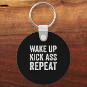Porte-clés Wake Up Kick Repea,funny Quote Workout Motivation  (Recto)