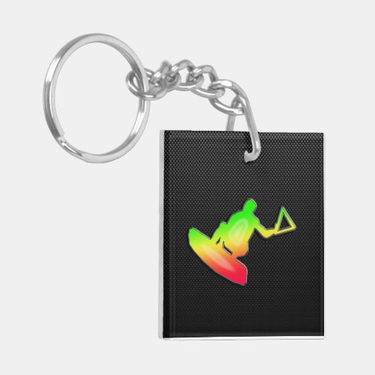 Porte-clés Wakeboarder lisse (Devant gauche)