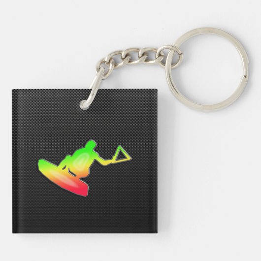 Porte-clés Wakeboarder lisse (Dos)